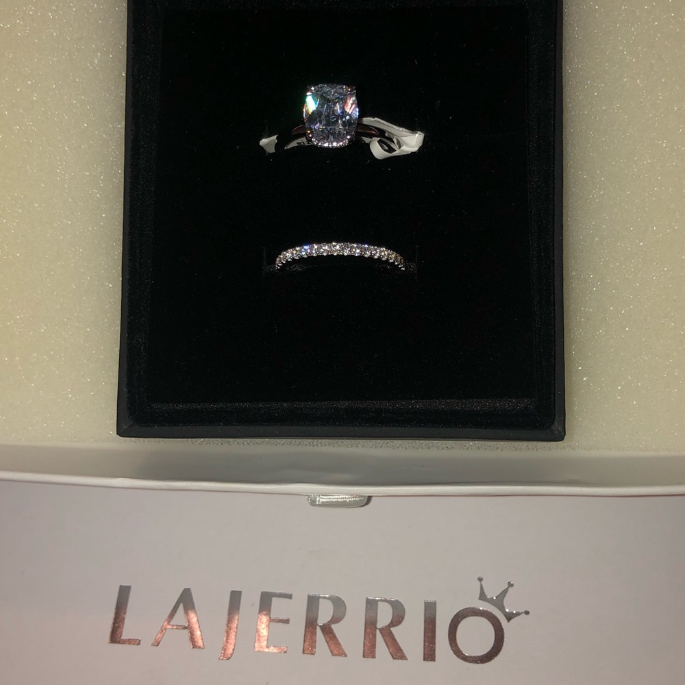 Sterling silver wedding set